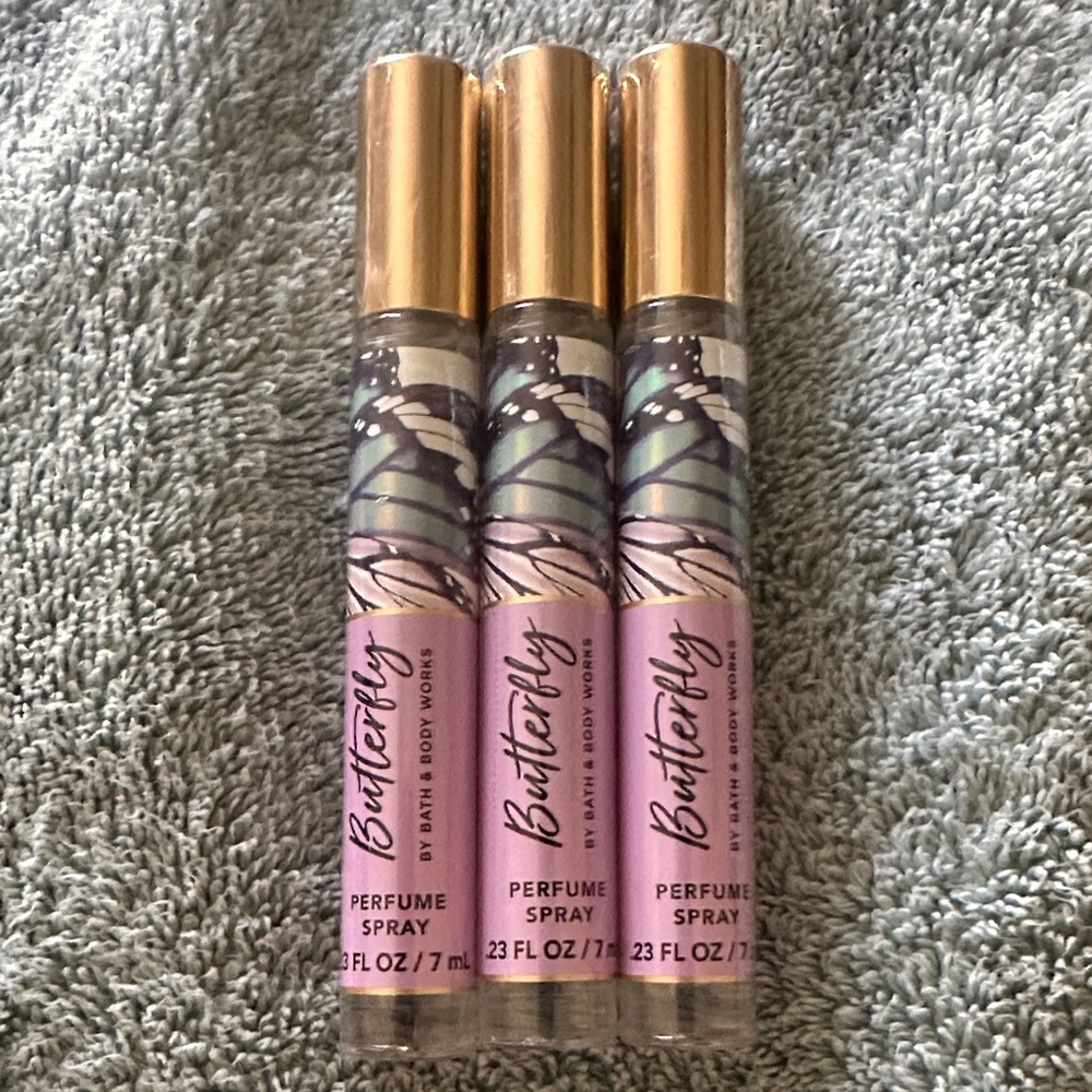 (3))Bath & Body Works Butterfly Perfume Spray Rollerball - .23fl oz ea